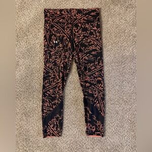 Under Armour Black and Coral Patterned Leggings